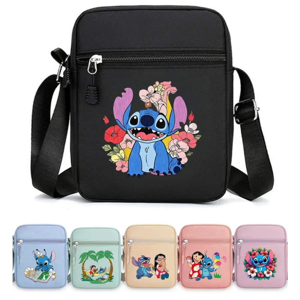 الكرتون أنيمي غرزة المرأة حقيبة Kawaii المحمولة موضة الهاتف المحمول الكتف سستة Crossbody الحقيبة الطلاب محفظة نسائية للعملات المعدنية الهدايا