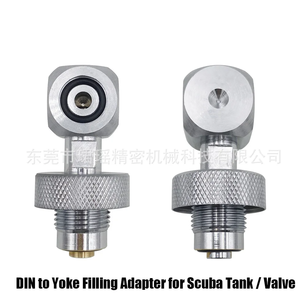 

2Pcs DIN connector Submersible cylinder valve fittings Inflatable connector DIN to York G5/8 submersible connector