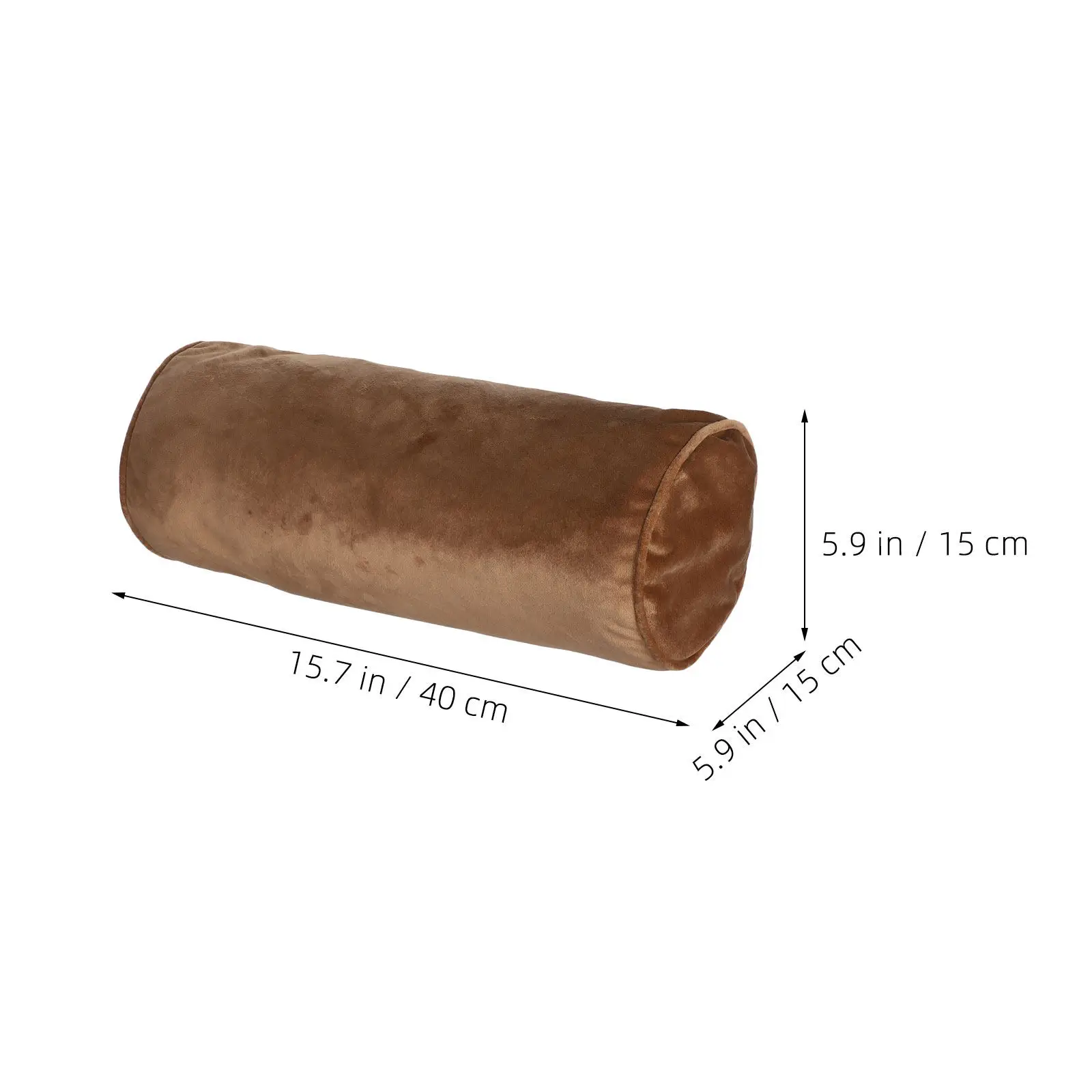 2Pcs Neck Roll Pillow Covers Soft Cylinder Bolster Protectors Round Tube Pillowcase Removable Hidden Zipper Bedroom Spa Couch