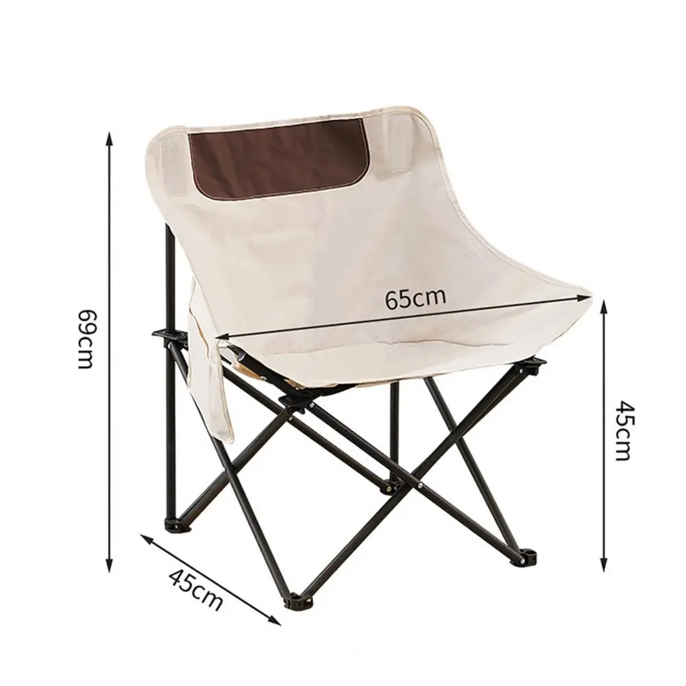 Folding Chair Ultralight Folding Beach Chair with Back Support Anti-sinking Feet Compact Camping Stool for Outdoor for Stability