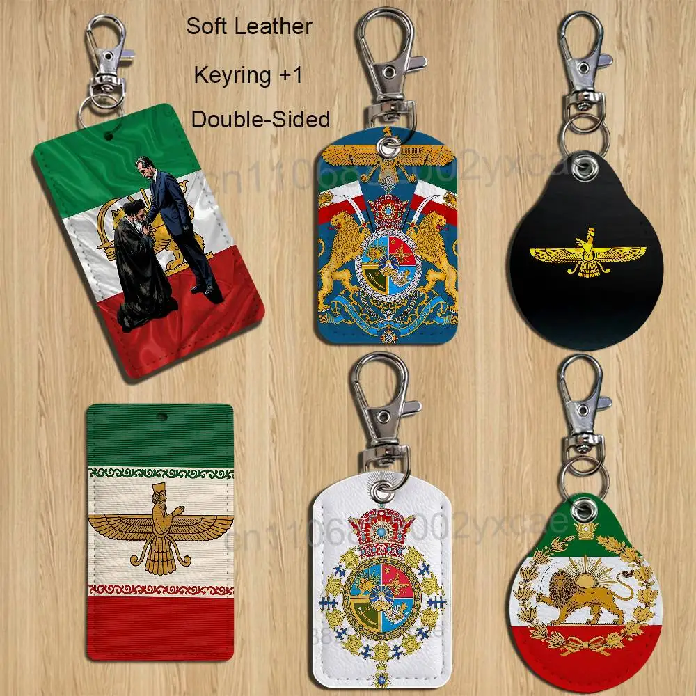 

Persia Belief Faravahar Iran Cartoon Singer Anime Card Keychain Fashion Pendant Bag ID Door Card Case Bus Card Cute Adult