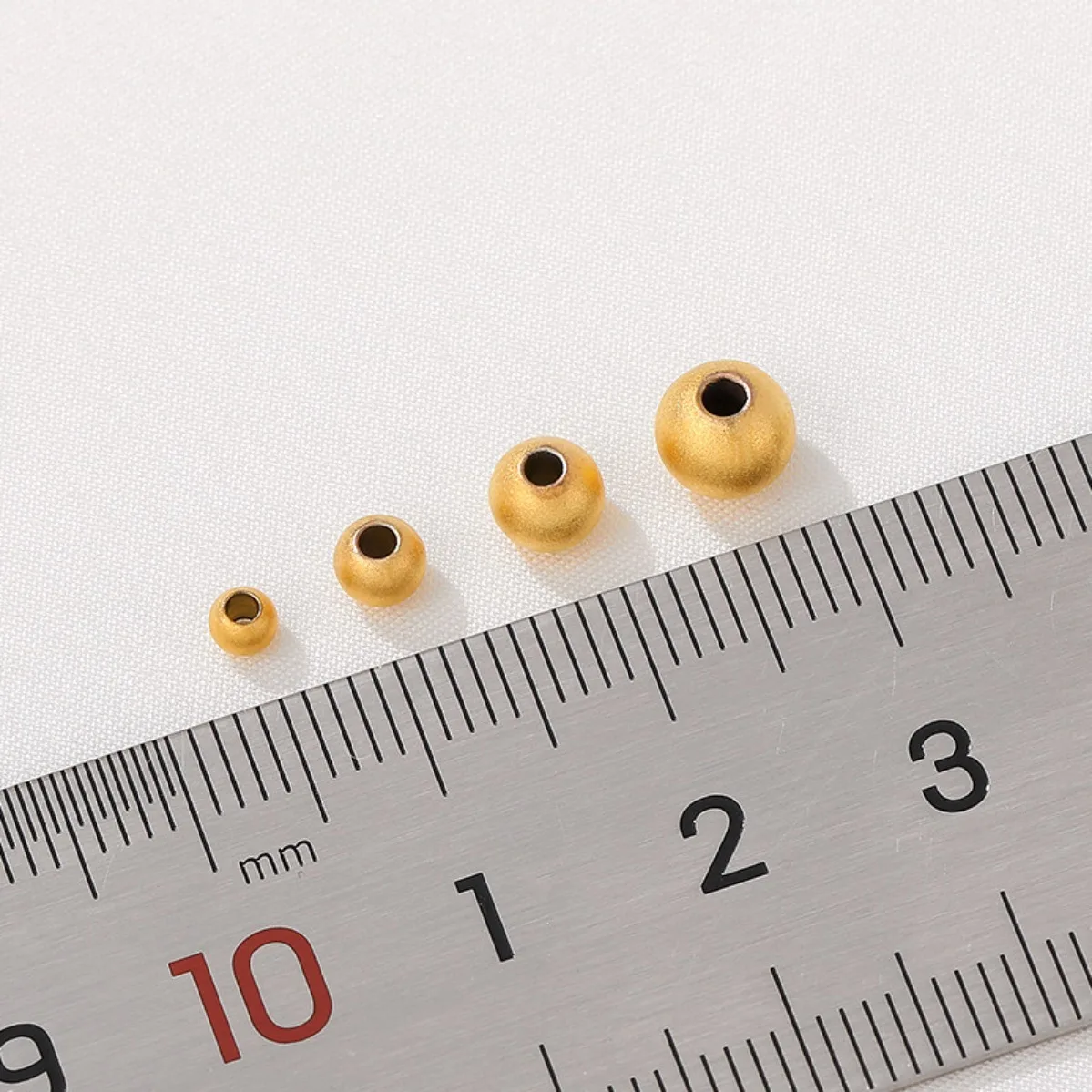 Strong Color Retention Vietnam Sand Gold Round Loose Spacer Beads DIY Bracelet Necklace Jewelry Findings