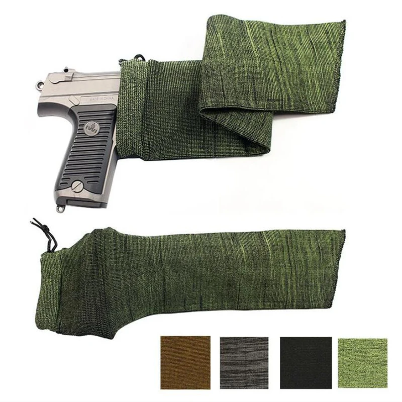 

Tactical Pistol Knitted Polyester Leather Sleeve Bag Moisture Knitted Protective Socks Storage Bag Pistol Protective Gear