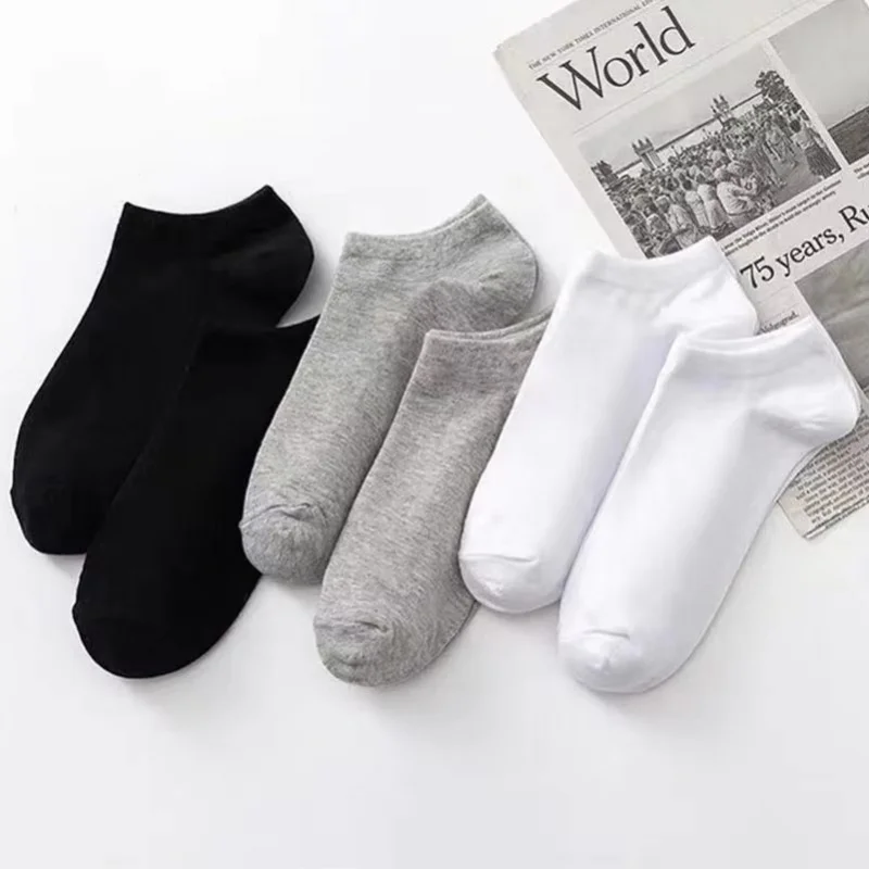 5/10/15 par męskich damskich skarpetek czarnych białych szarych wygodnych oddychających skarpetek do kostki wiosna lato 2024 krótkie skarpetki niskie cienkie