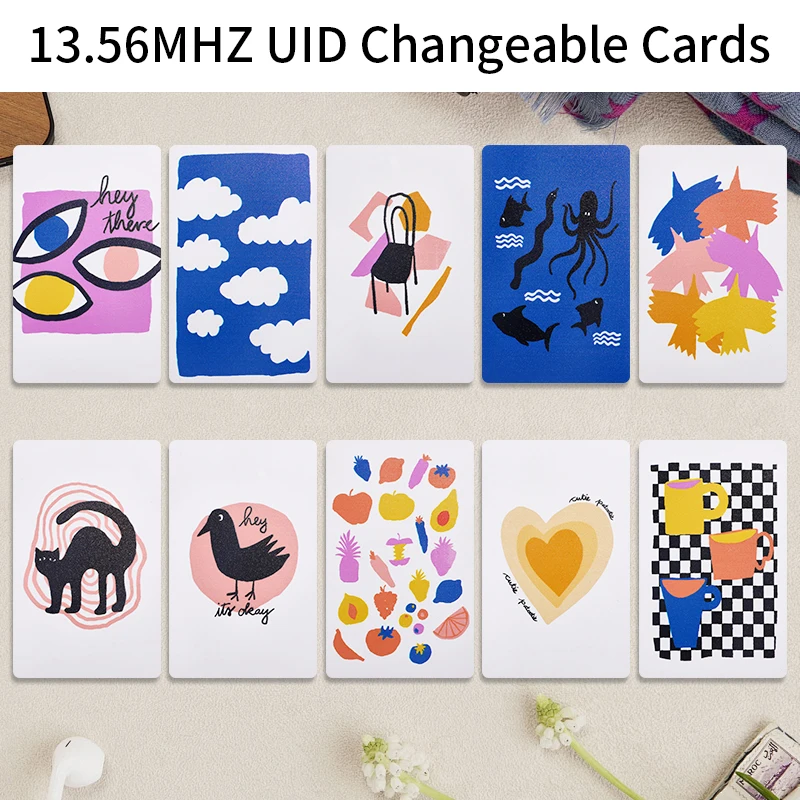 5/10pcs RFID UID Card 13.56MHz Block 0 Sector Writable IC Cards Clone Changeable Smart Keyfobs Key Tags S50 1K Access modifiable