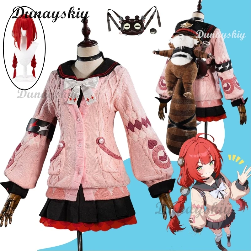 

Zenless Zone Zero Ukinami Yuzuha Косплей Костюм Парик Аниме Игровой Персонаж Наряд для Хэллоуина Киберпанк Сценическое Представление