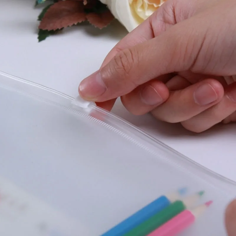 10Piece/Lot A4 Self-Styled Zipper Pouch Binder PVC Transparent Packs Storage Bag Planner Document Notes Filing Stationery Holder