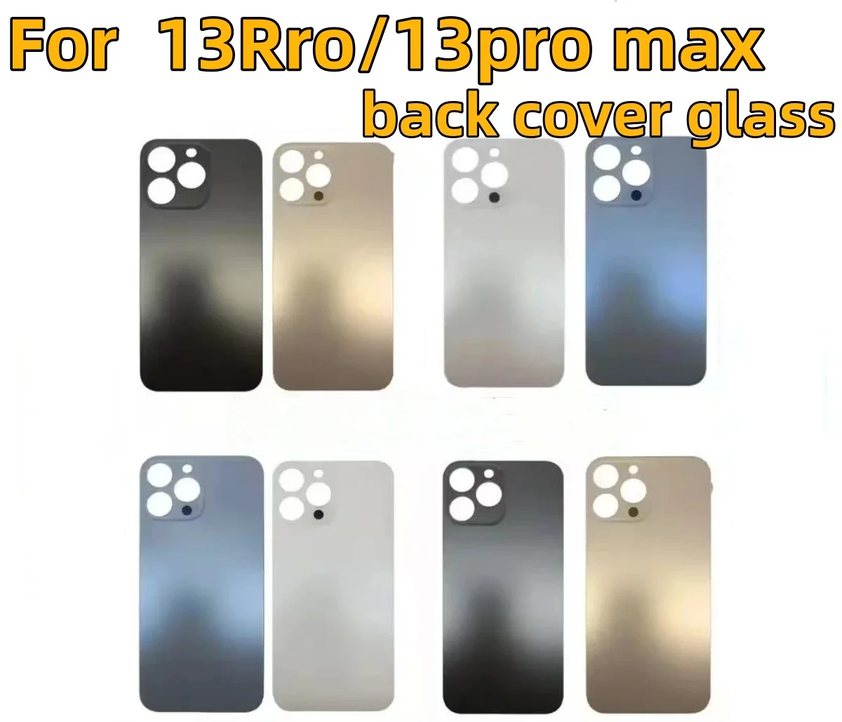 Big Hole Back Glass For iPhone 13 Pro Max Back Side Cover 13Pro Max Rear Door Housing Backcover Replacement