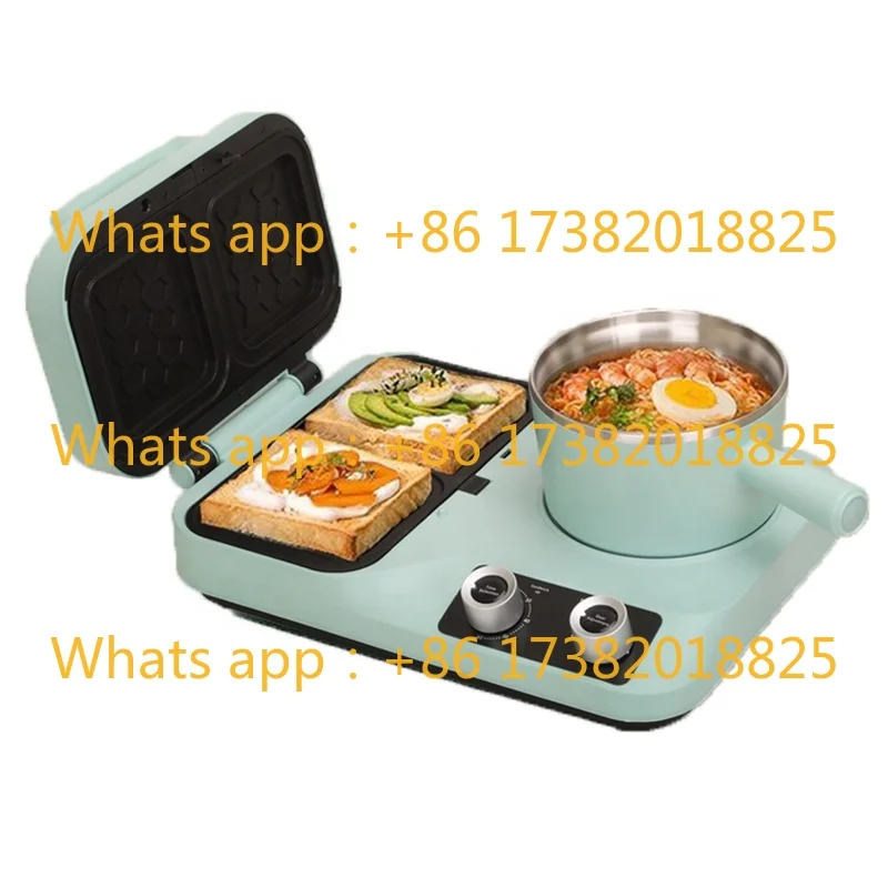 

Multi-Functional Four-in-One Household Toaster Oven Baking Sandwich Machine Breakfast Making Machine