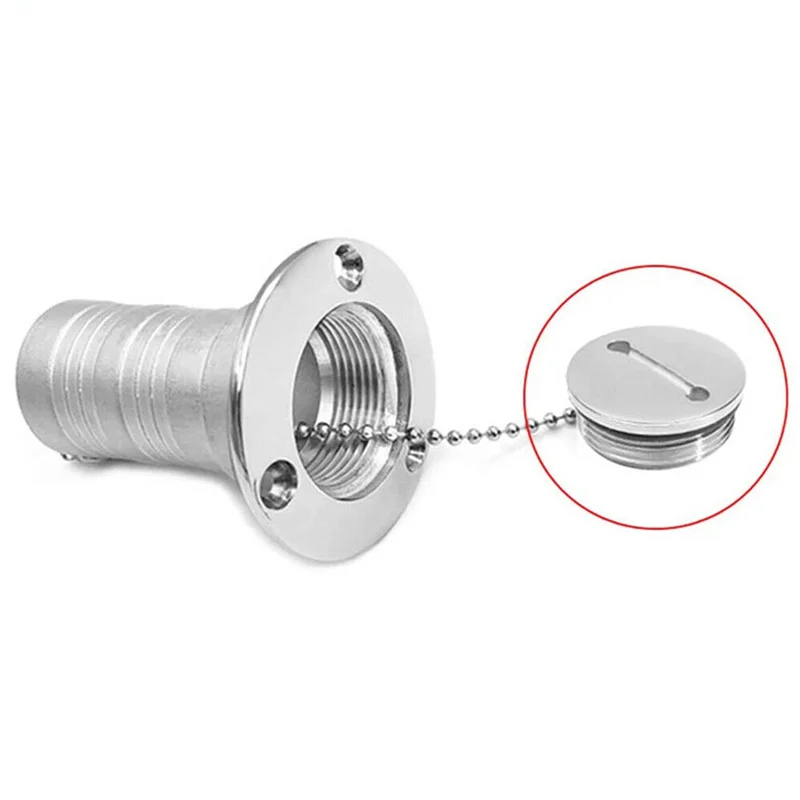 

3X сменная крышка заливной горловины лодки с цепью из нержавеющей стали, топливный водный газ