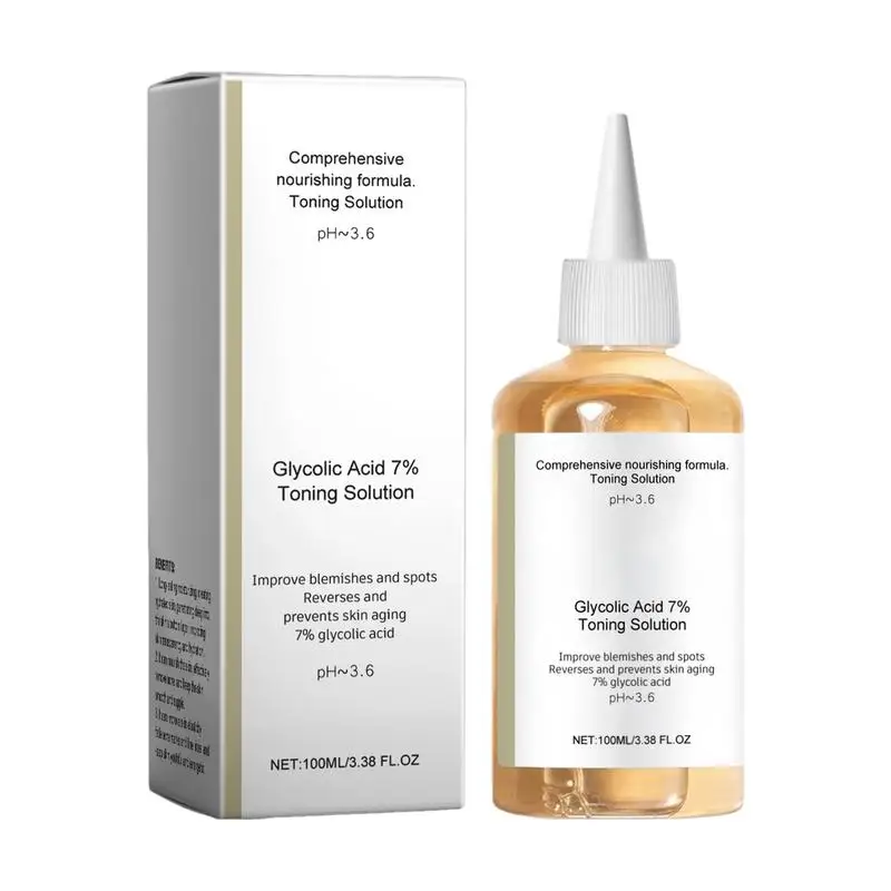 

100ml Glycolic Acid 7% Toner Glycolic Acid 7% Toning Resurfacing Solution Face Hydrating Firming Moisturizing Facial Serum