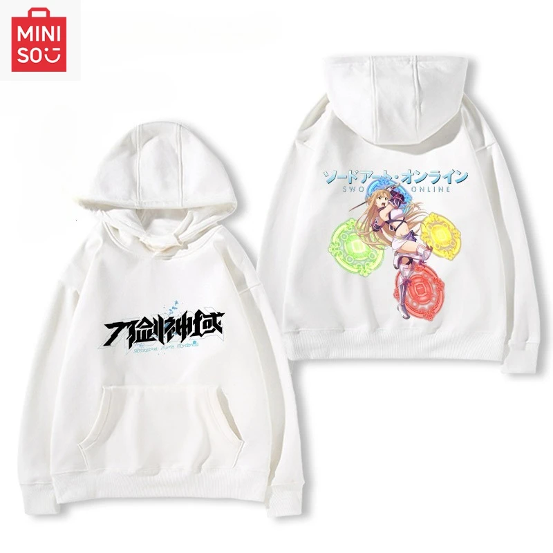 سترة بغطاء للرأس مطبوعة على الإنترنت من شركة مينيسو مع غطاء رأس كرتوني فضفاض متعدد الوظائف كاجوال ولطيف للفتيات والفتيان