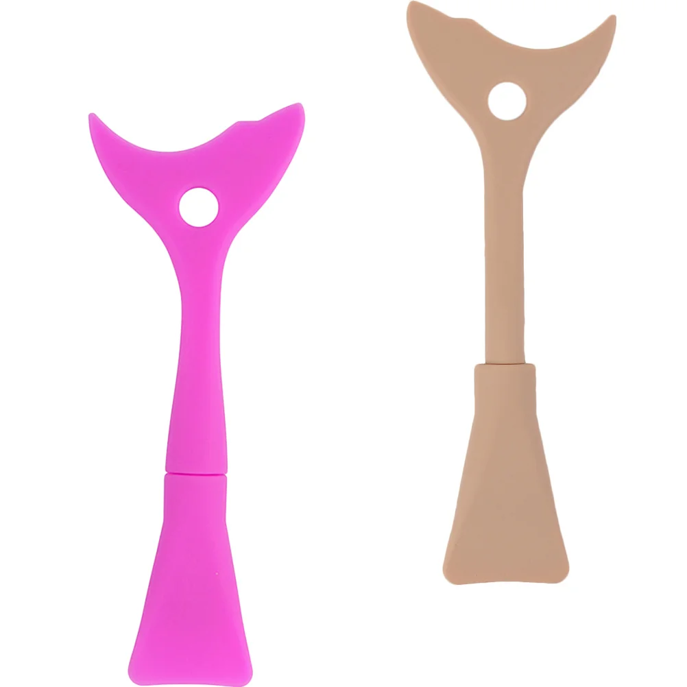 

2Pcs Eyelash Auxiliary Device Silicone Makeup Applicator Tool for Easy Eyeliner and Eyeshadow Application Professional Portable