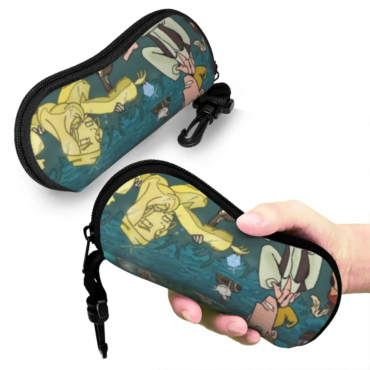 

Secret Of Monkey Island Shell Glasses Case Protective Sunglasses Box Women Men Soft Eyeglasses Bag Pouch