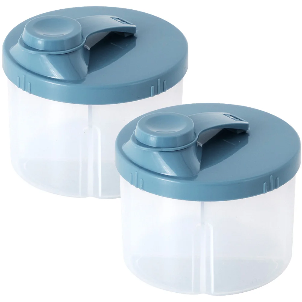 

2 Pcs Milk Powder Portable Box Baby Formula Container Outdoor Dispenser Storage