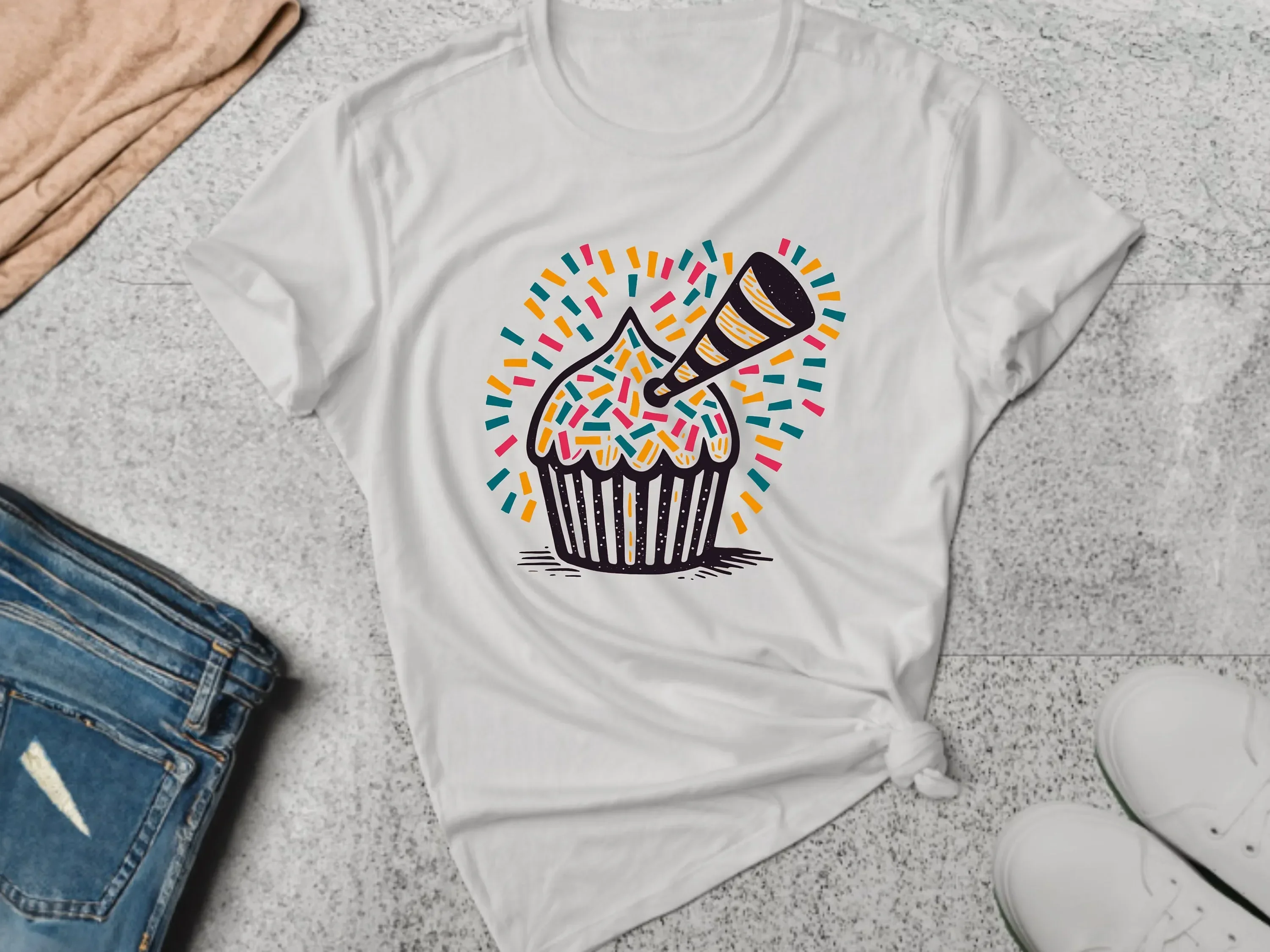 Cupcake T Shirt Foodie Baker Party Sweet Treat Dessert Baking