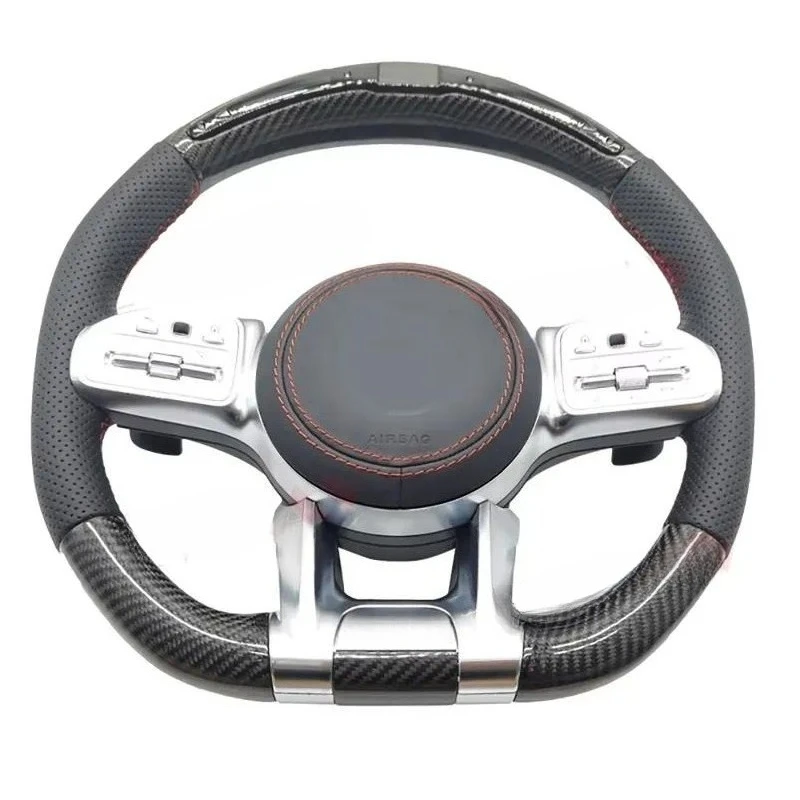 Carbon Fiber Steering Wheel Fit for  Modified E-Class G-Class C-Class S GLC GLE New Sports LED Steering