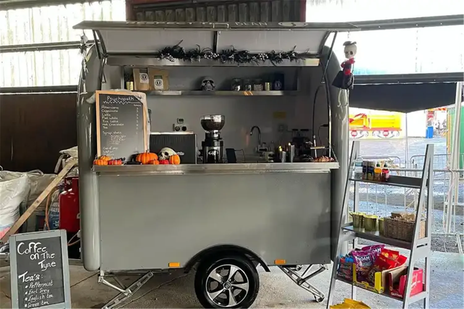 2025 мобильный прицеп для барбекю и кофе, полностью оборудованная тележка для фаст-фуда в отеле, для пиццы, закусок, для общественного питания на открытом воздухе