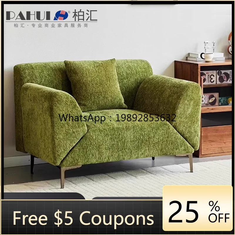 

LYY Leisure Sofa Chair with Rotatable Armrests, Single Fabric Functional Sofa Bed for Hotel, Home, and Homestay Use