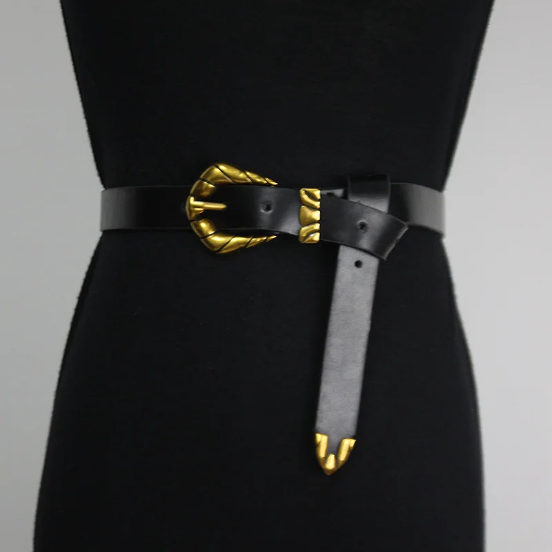 

Irregular Metal Buckle Waist Belts Women's PU Waistband Summer Shirt PU Leather Belt Casual Cinto Punk Rock Ceinture Pour Femme