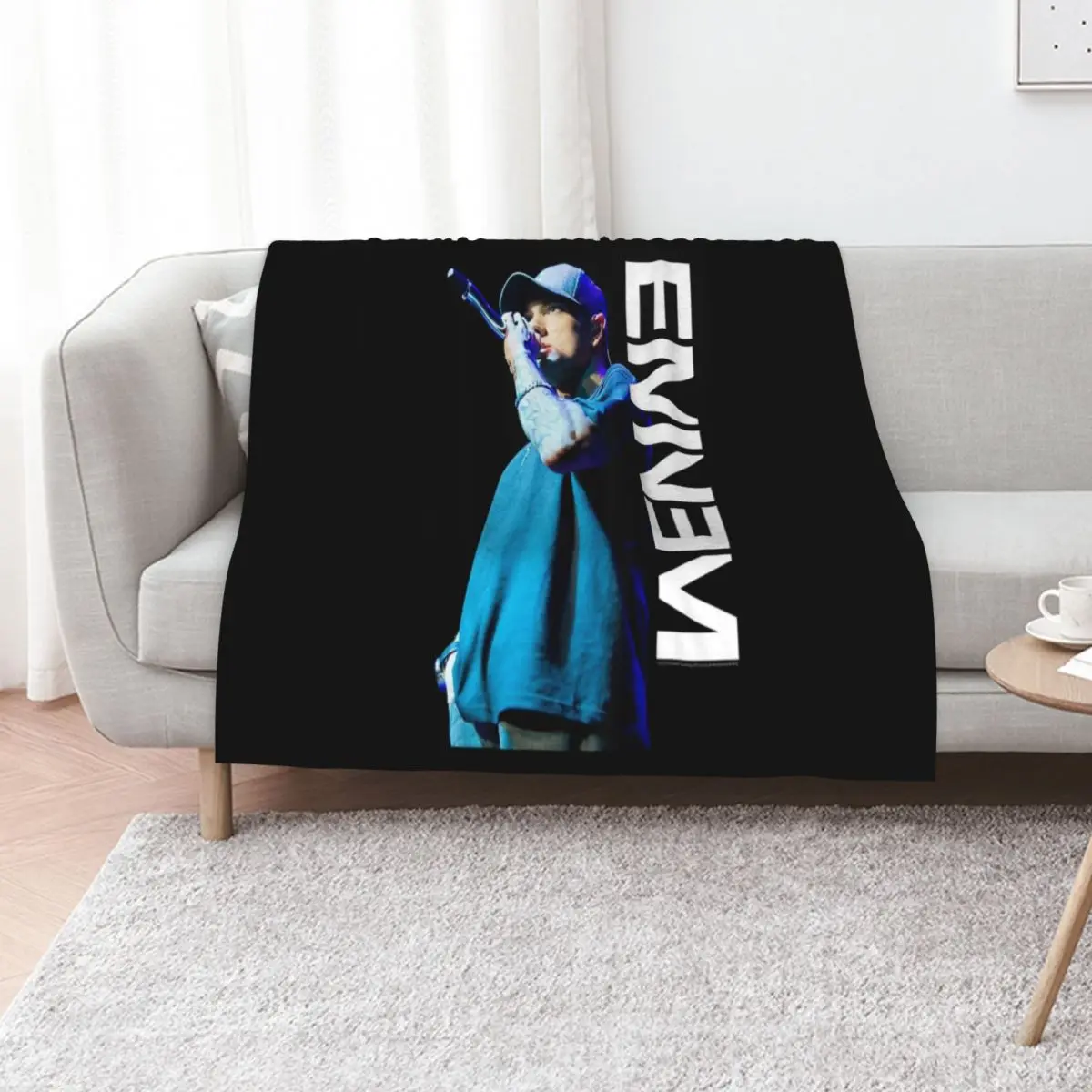 

Eminem Mic Pose Throw Blanket Bed linens cosplay anime Soft Beds Bed Fashionable Blankets
