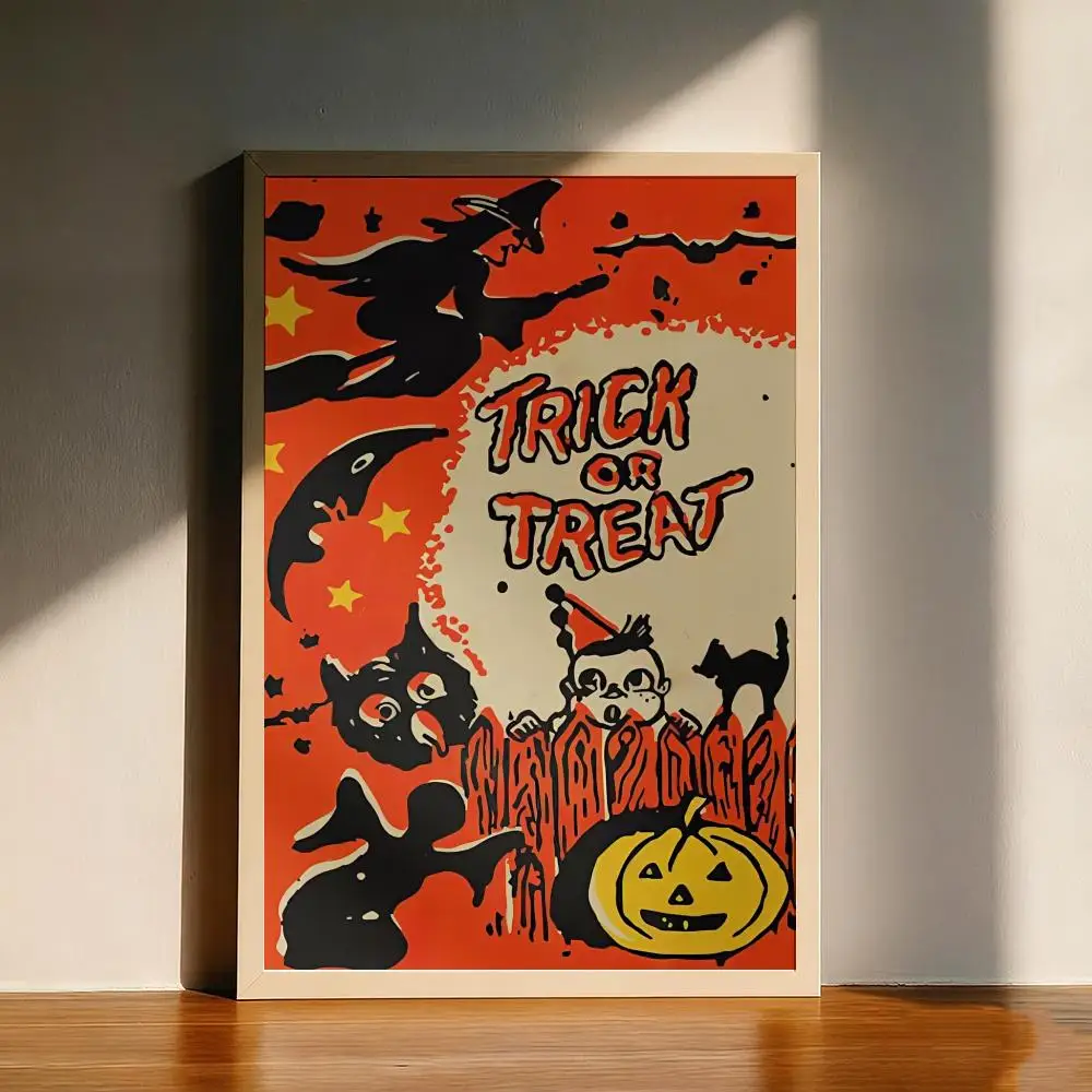 

Spooky Halloween Poster Tracklist Music Album Prints Canvas Wall Art Picture Living Room Home Decor Cover