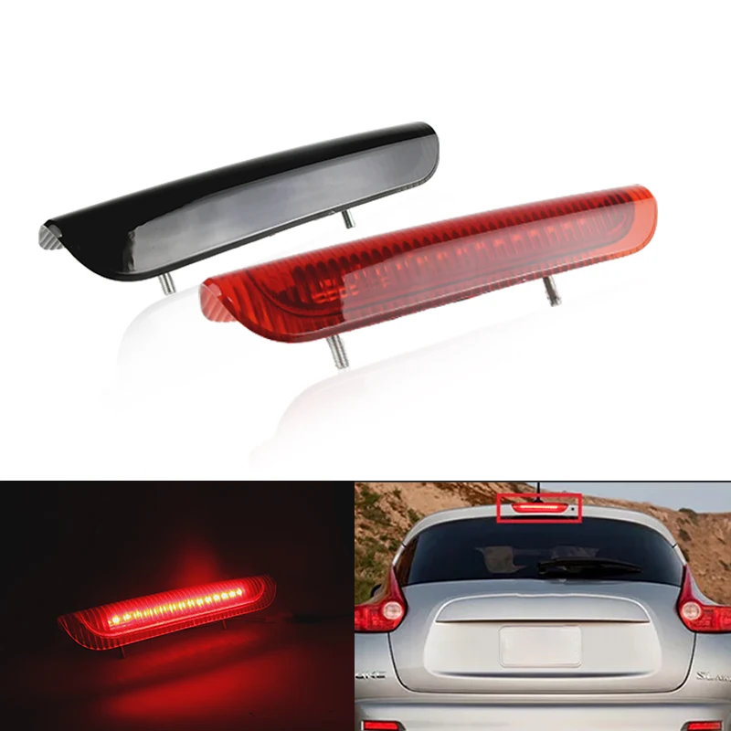 1PC LED Black Stop Signal Lamp High Mount Rear Third Roof Hatch Brake Light For Nissan Juke 2011-2014 26590-1KA0B 26590-1KA0C