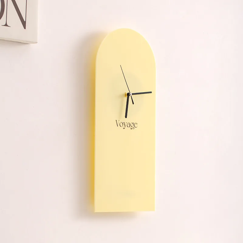 18x42cm Dopamine Color Vertical Clock. Acrylic Clock. Creative Bedside Wall Clock. Home Wall-mounted Floor-standing Clock.