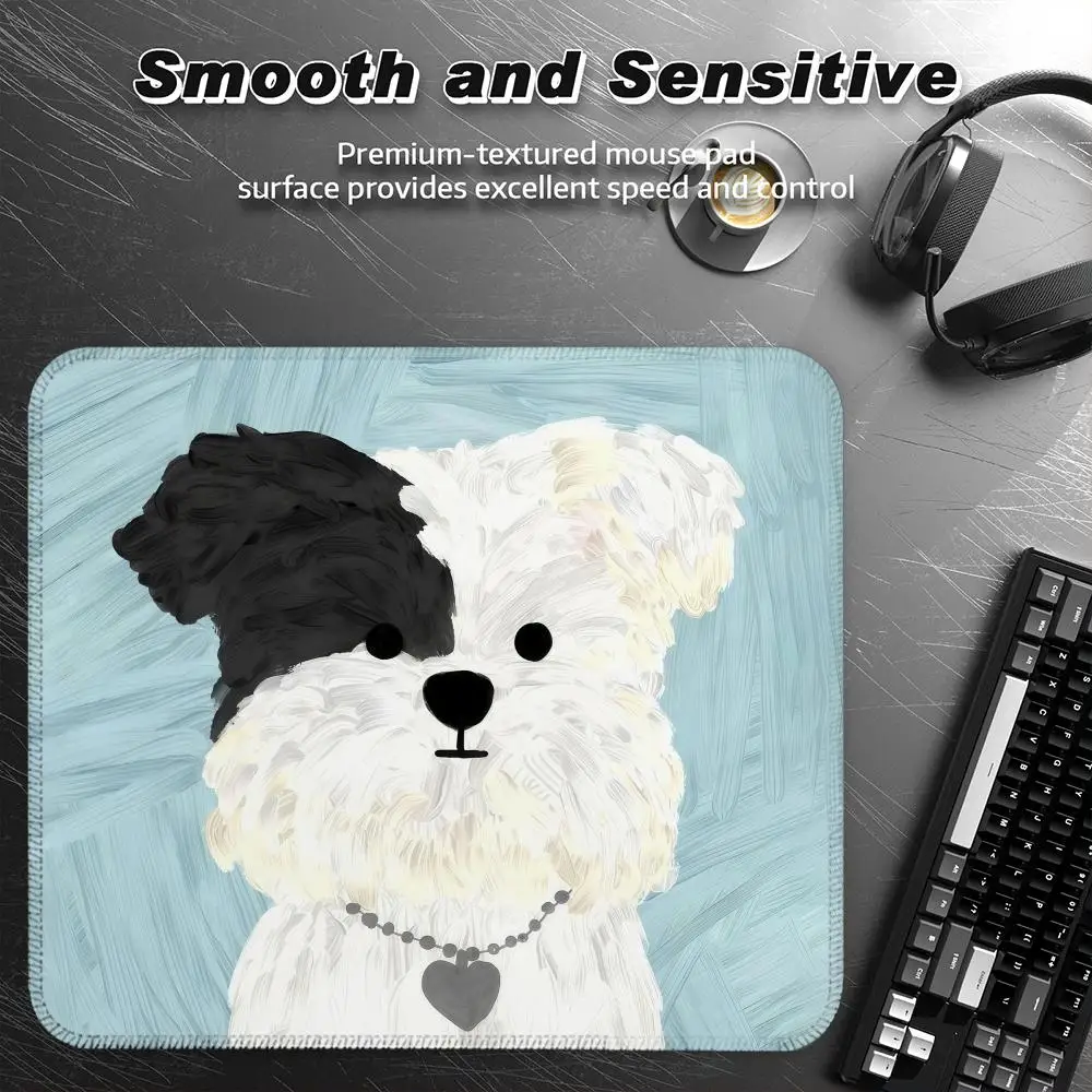 

Kawaii dog Mouse Pad SKY Small Desk Pad Mouse Boy Gift for Play games Keyboard Wireless Desktop Computer Coasters