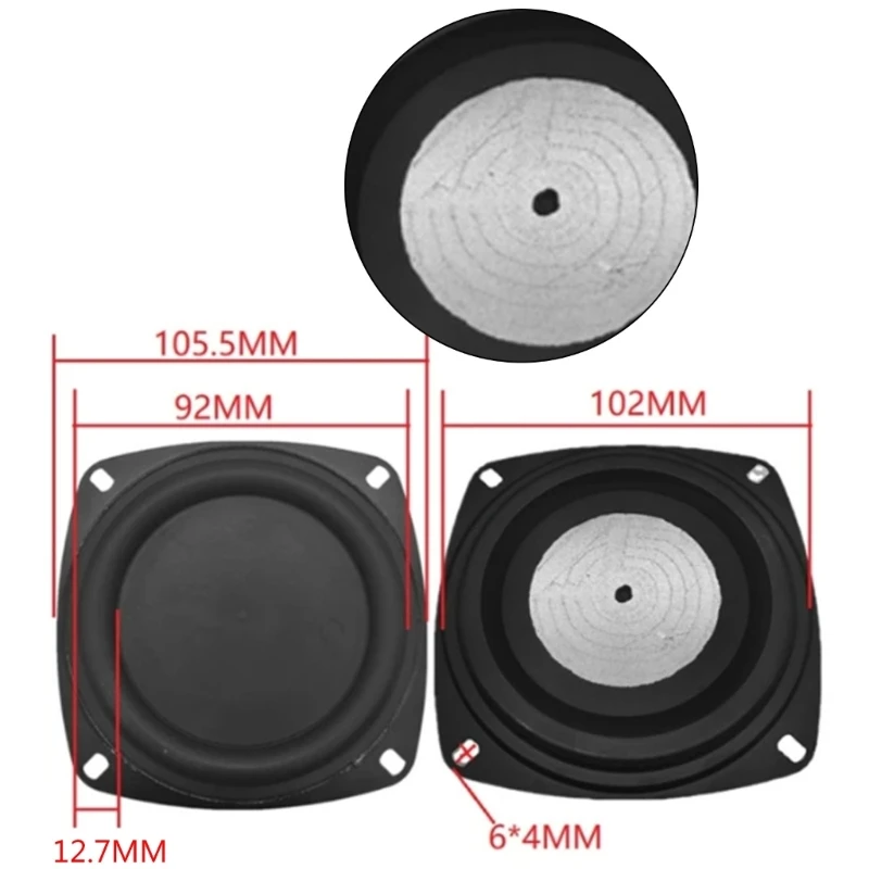 Bass Radiator Speaker Diafragma Tambahan Memperkuat Bass Getaran Membran Radiator Pasif untuk Speaker Woofer DIY