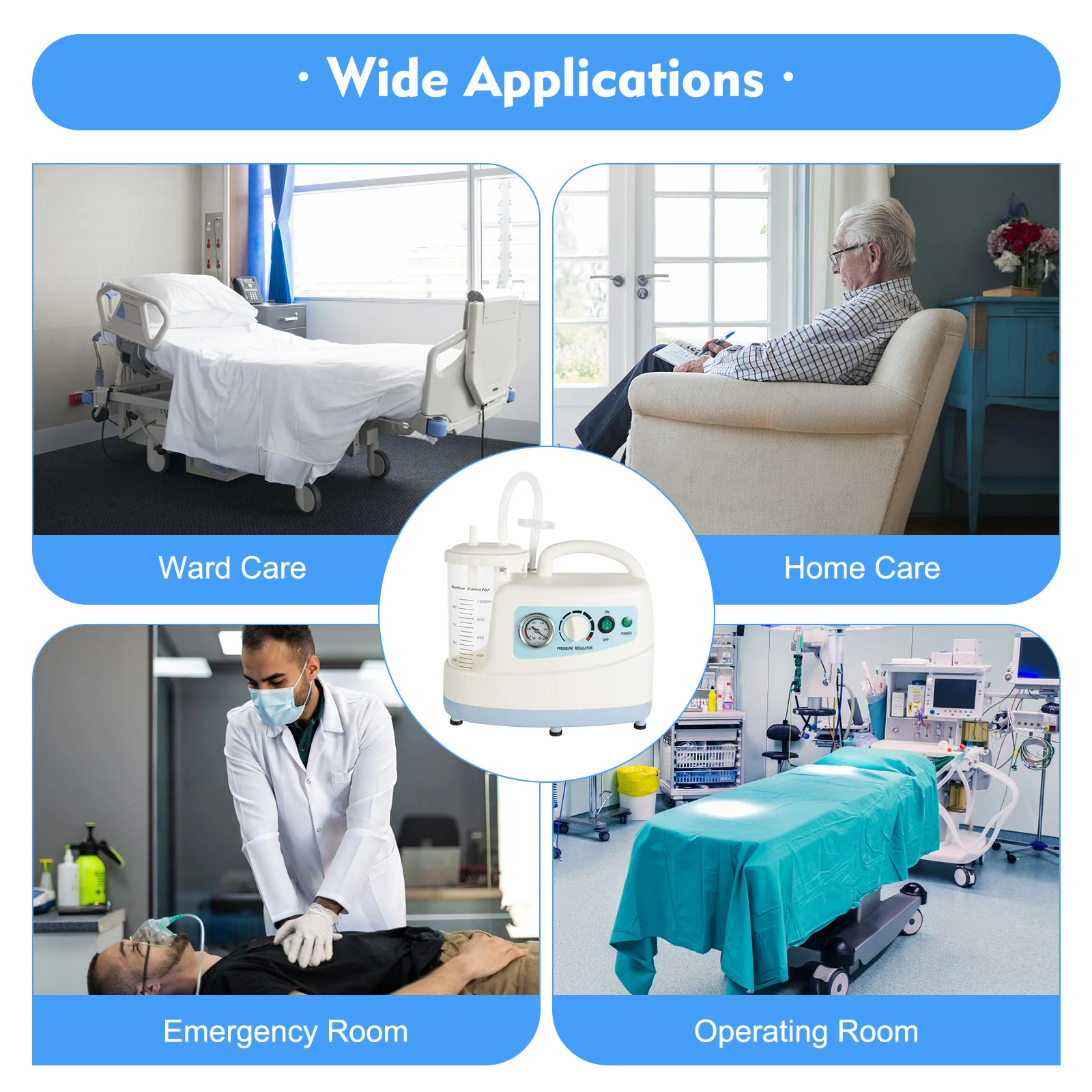 

110V Electric Quiet Vacuum Pump Device For Home, 1000ML Portable Veterinary Suction Machine