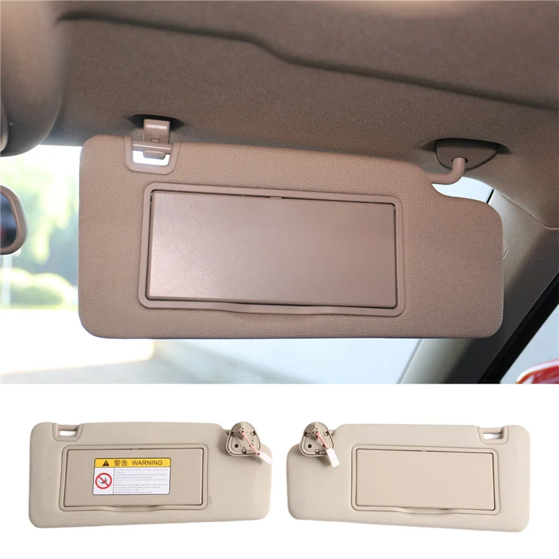 

Car Left Right Sun Visor With Make-Up Mirror Beige For Zotye T700 T800