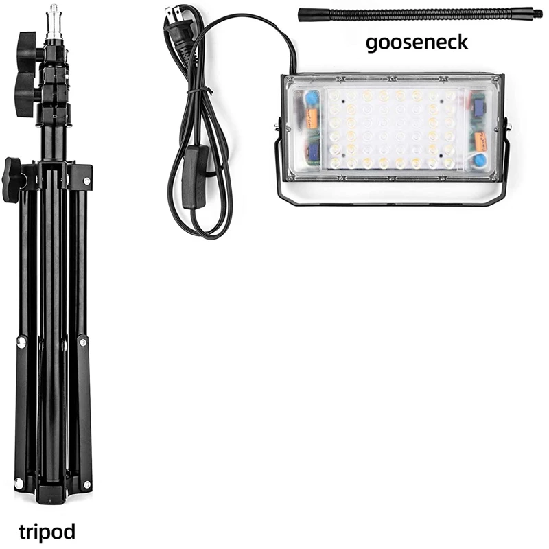 Luz LED de espectro completo para plantas de interior, lámpara de cultivo con interruptor de encendido/apagado, enchufe estadounidense