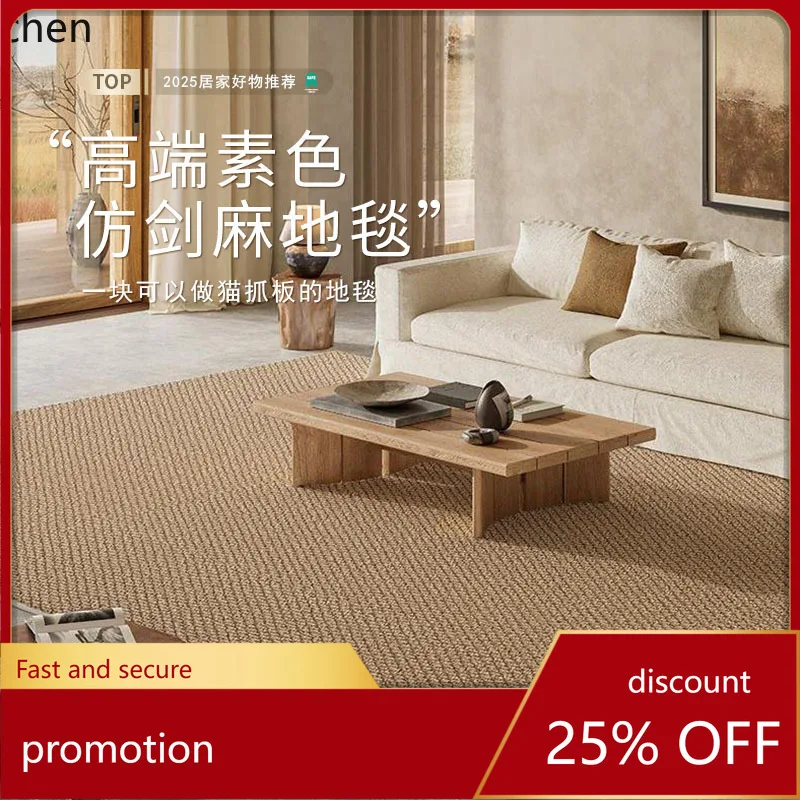 

HXL Imitation Sisal Carpet for Living Room, Washable and Wipeable, Full Coverage Large Area Rug