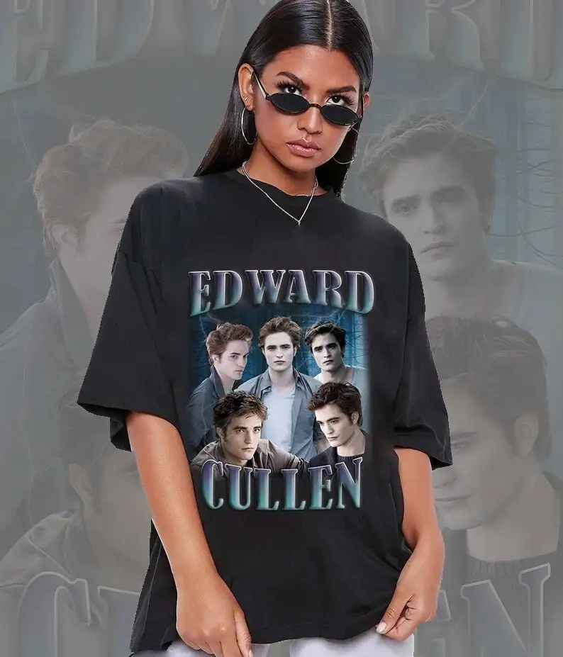 Limited Edward Cullen T Shirt Vintage 90S Sweat Robert Pattinson For Women And Man Twilight Merch