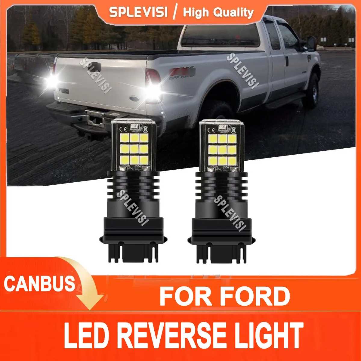 

2x 3157 6000K White LED Back Up Reverse Lights For Ford F150 F250 F-350 F450 F550 Super Duty Expedition Explorer Escape Transit