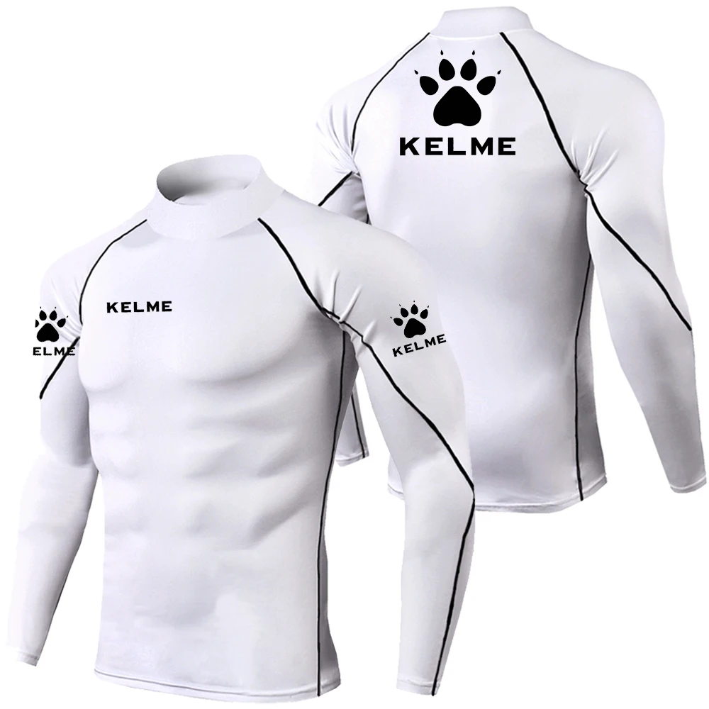 KELME Sport T-shirt Quick Dry Bodybuilding Running Shirt Long Sleeve Compression Top Gym T Shirt Men