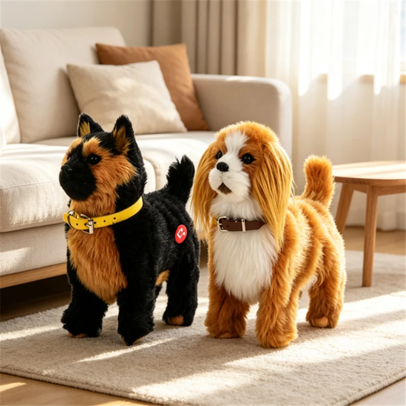 Simulation Robot Dog Toys Interactive Puppy Electronic Pet Plush Animal Sound Control Walk Bark music Touch Control party favor
