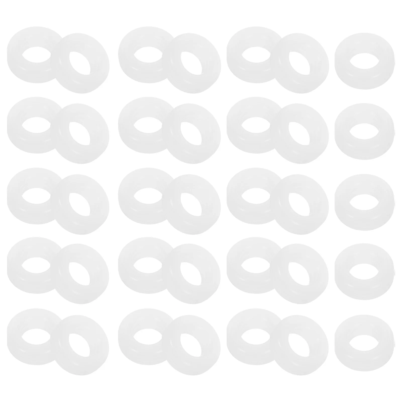 

40pcs Anti-Slip Rings For Glasses Silicone Eyeglass Retainers Universal Fit Temple Tips Round White Semitransparent Eyewear