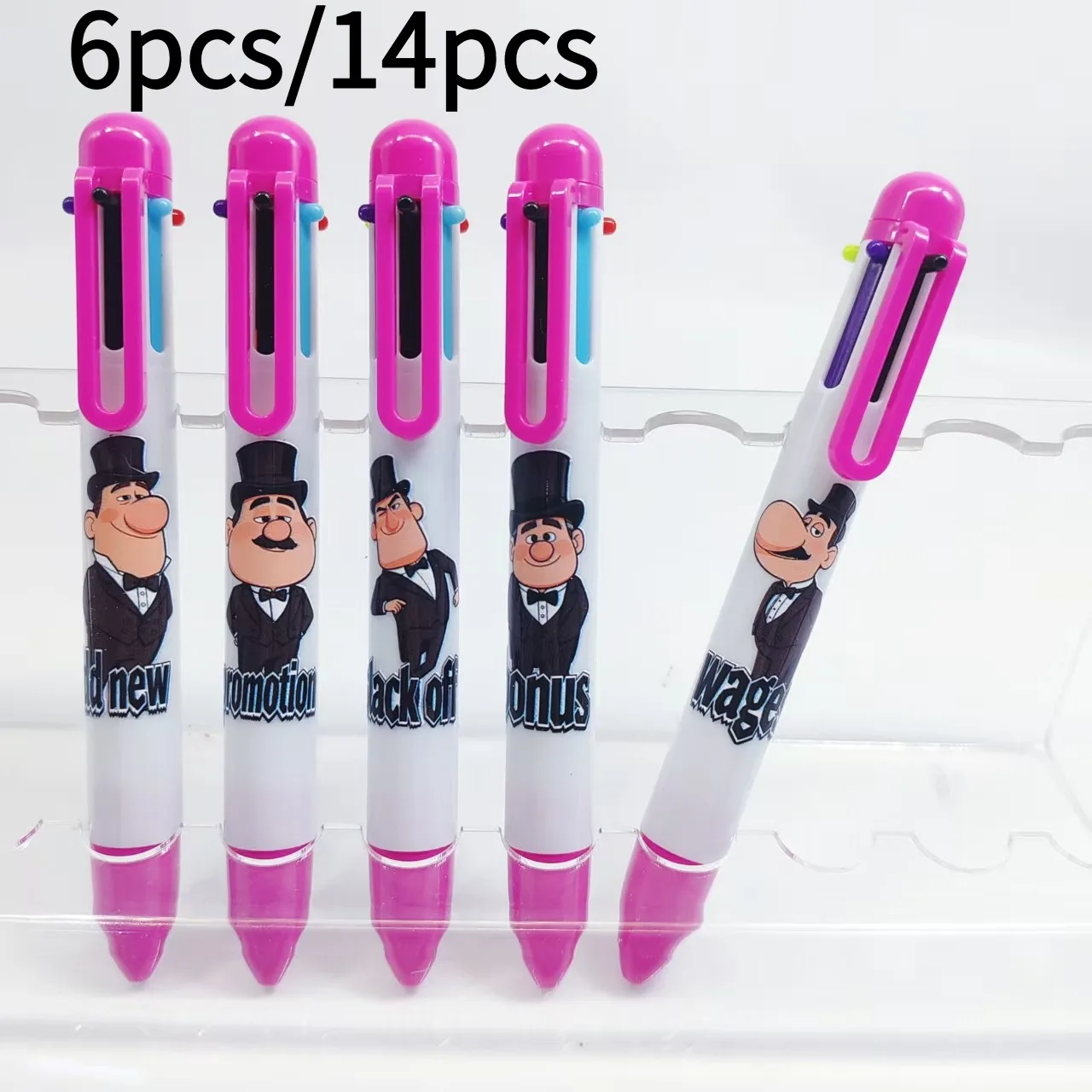 

6pcs/14pcs Creative Funny Boss Series Theme Gift Pen Student Writing Signature Gift Preferred Gift