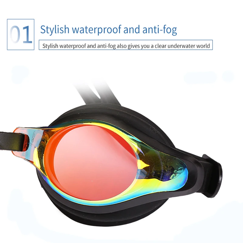 Professional Men Women Swim Glasses Anti Fog Leak UV Protection  Swimming Goggles Eye wear Adjustable Adult Swimming Glasses