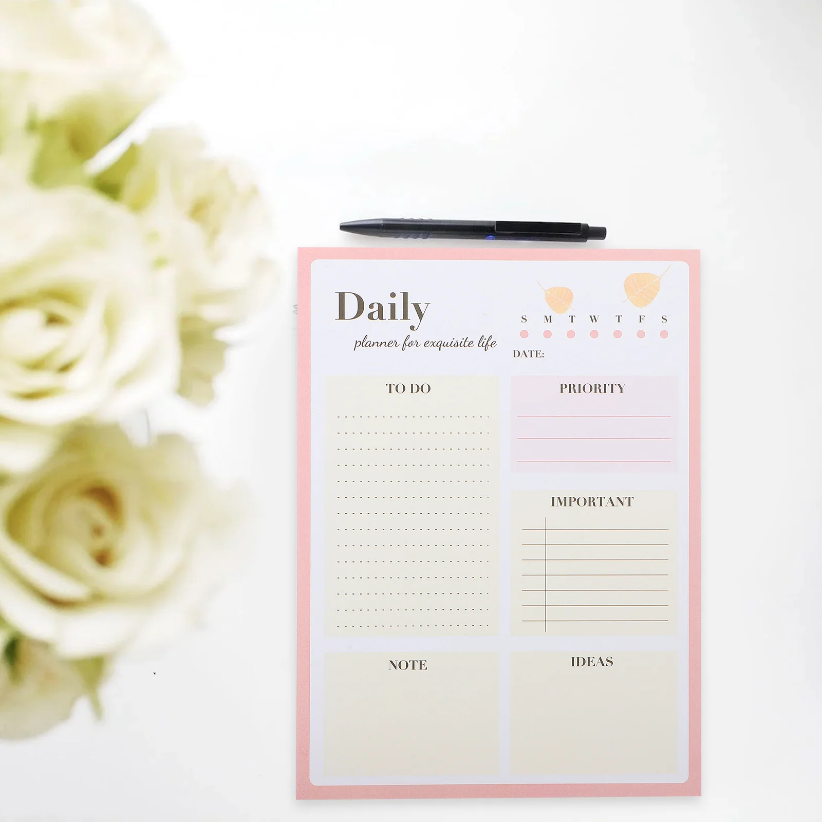 Daily Planner Notepad Efficient Task Notebook For Work Study Schedule Organizer Tear-Off Pages List Pad Academic Calendar