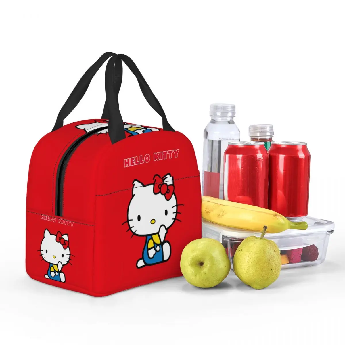 Изолированная сумка для обеда Kitty Anime Manga Cat для женщин, водонепроницаемый холодильник, термобокс для обеда, офисный пикник, путешествия