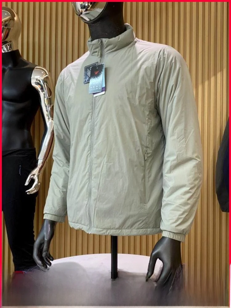 

Мужская повседневная легкая хлопковая куртка для активного отдыха на молнии, однотонная, с воротником-стойкой, теплая, модная, городская, с длинными рукавами