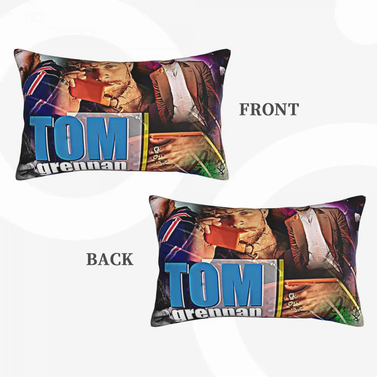 غطاء وسادة مستطيل من توم جريان، غطاء وسادة ديكور لغرفة النوم، وسادة رمي مريحة للمنزل