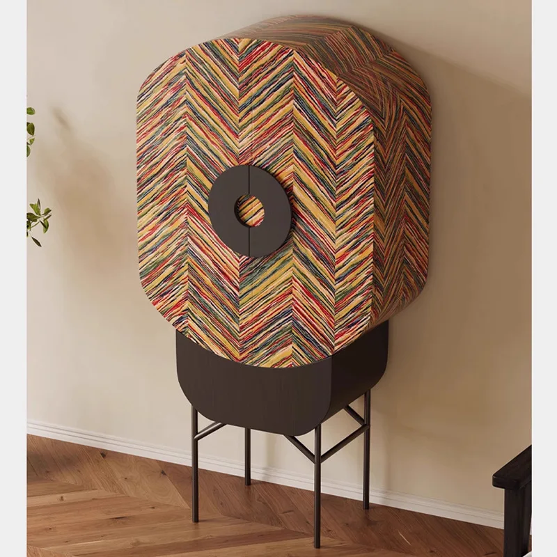 Creative and fashionable side cabinet, simple storage porch storage tea cabinet, model room aisle against the wall