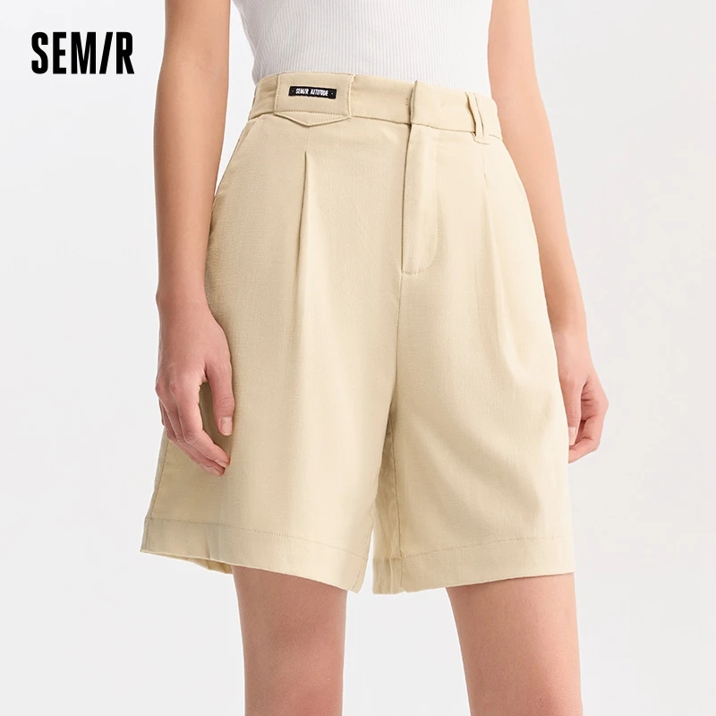 Semir Casual Trousers Female Commuter Wide-Legged Trousers Thin Temperament Salt System Summer Fashion Texture Loose Shorts