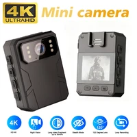 Mini cámara corporal Full HD 4K, grabadora de vídeo portátil de visión nocturna, cámara de policía, grabadora de aplicación de la ley, cámara corporal DV