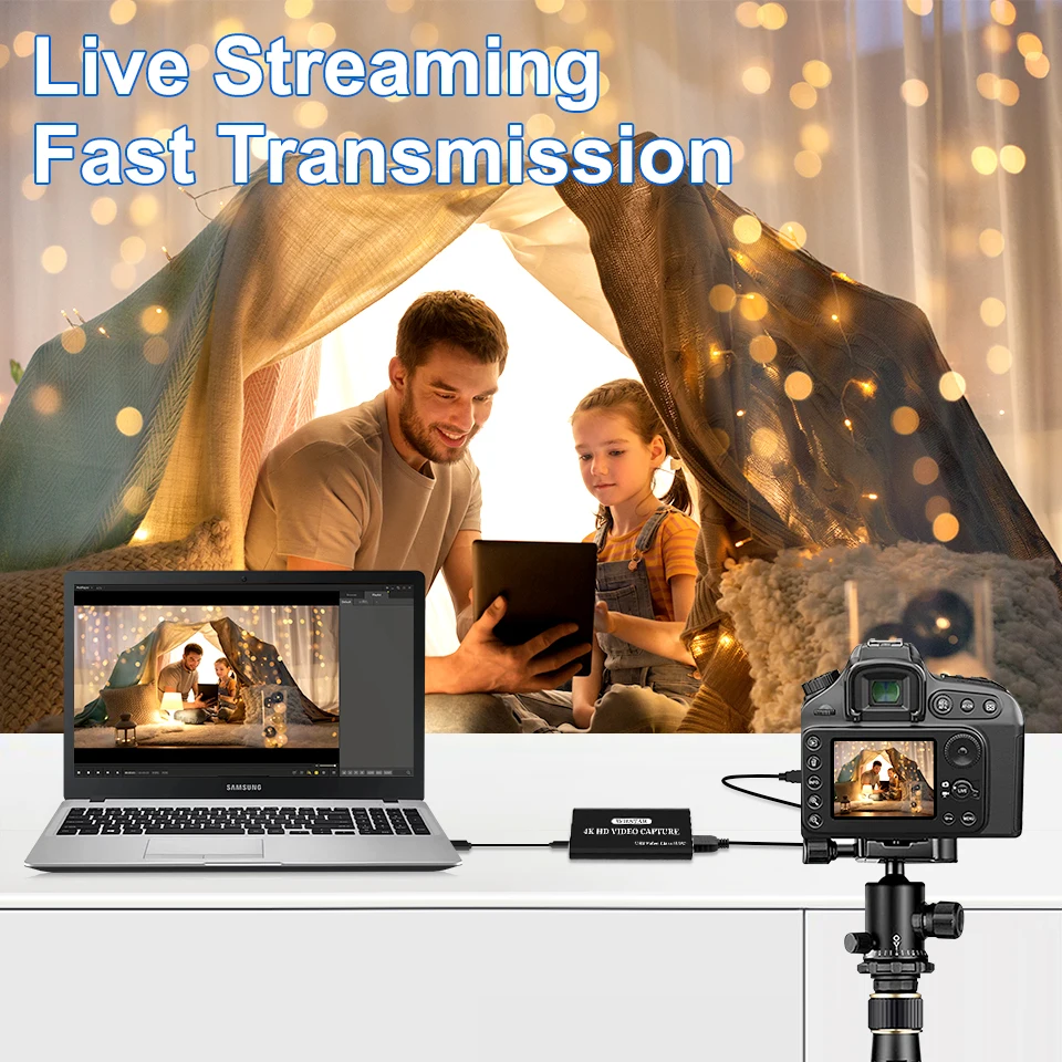 Tarjeta de captura, interruptor de tarjeta de captura de juegos HDMI entrada 4K, tarjeta de captura de vídeo para transmisión de grabación de vídeo salida 1080P 60FPS