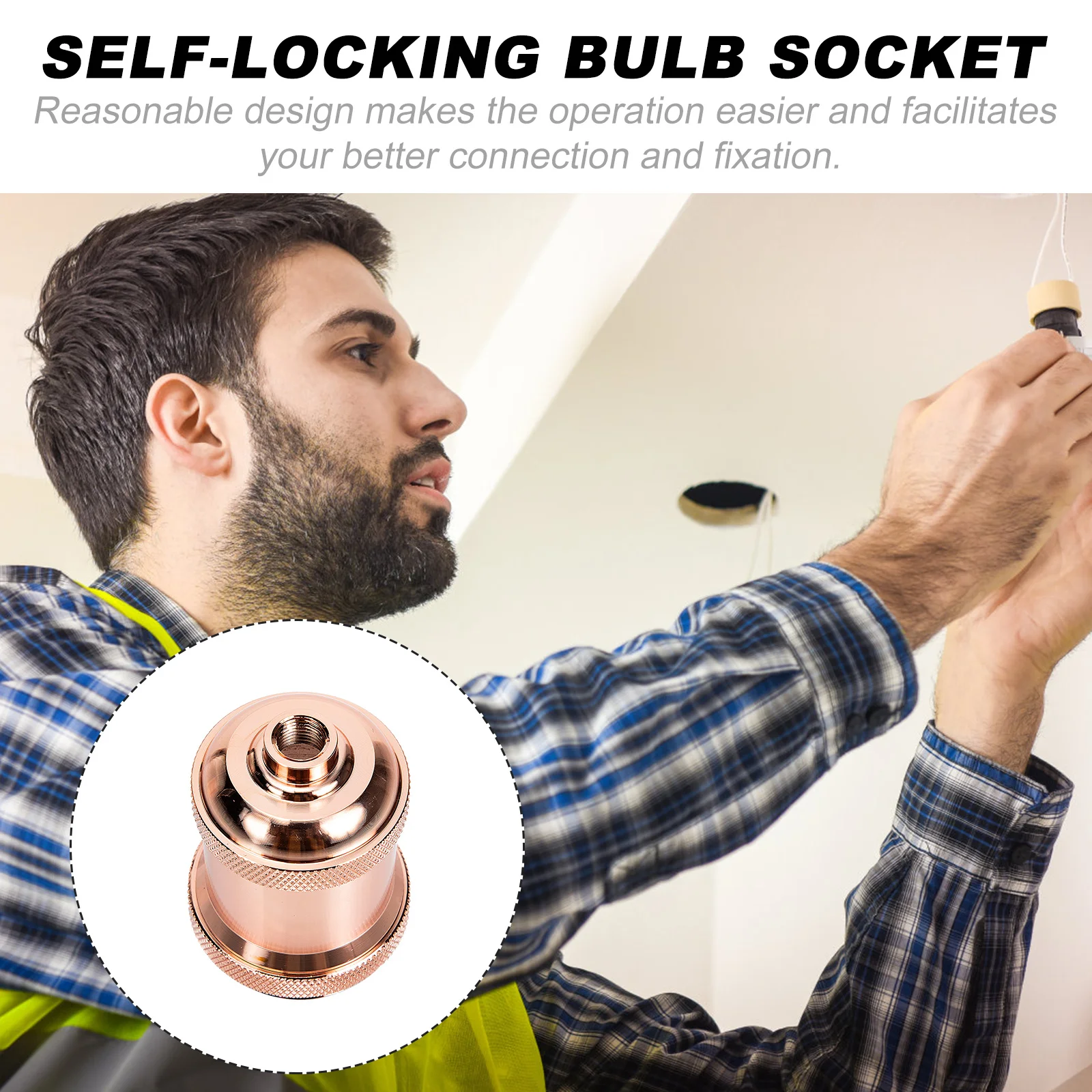 

2Pcs Vintage E27 Light Bulb Holder Aluminum Industrial Style Lamp Base Fire Resistant Durable for Home Office Patio